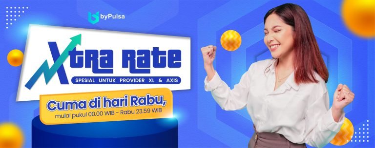 Promo Xtra Rate tiap hari Sabtu di byPulsa untuk provider XL dan Axis