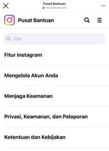 Pusat Bantuan Instagram