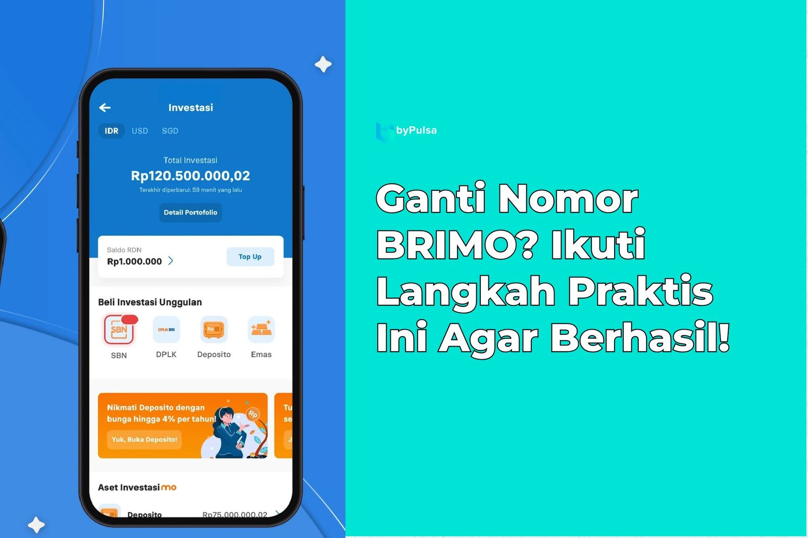 ganti nomor brimo