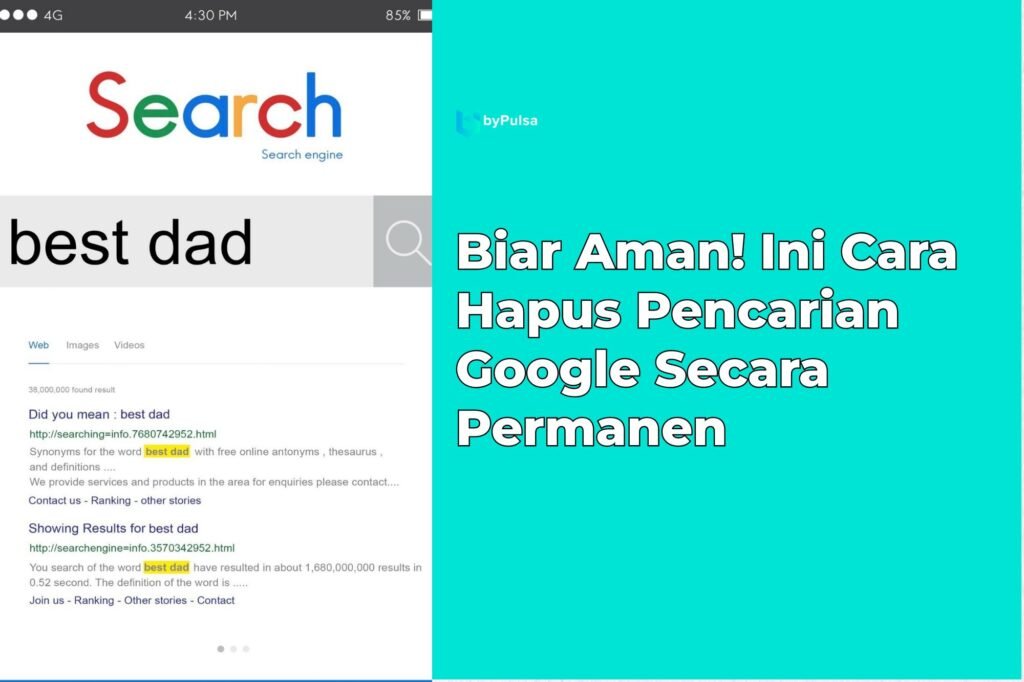 cara hapus pencarian di google